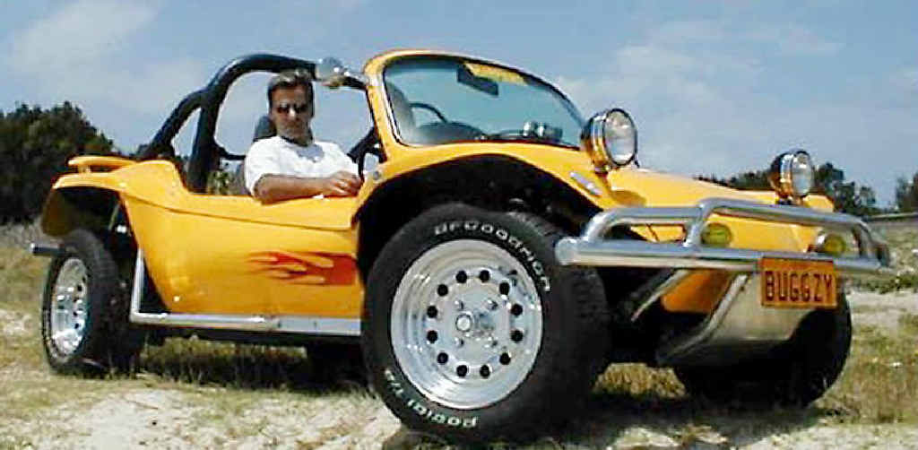 Mike Sharp has a spin in his self-built GS Limo Sportsman dune buggy. Mike Sharp has a spin in his self-built GS Limo Sportsman dune buggy.
